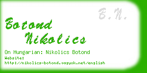 botond nikolics business card